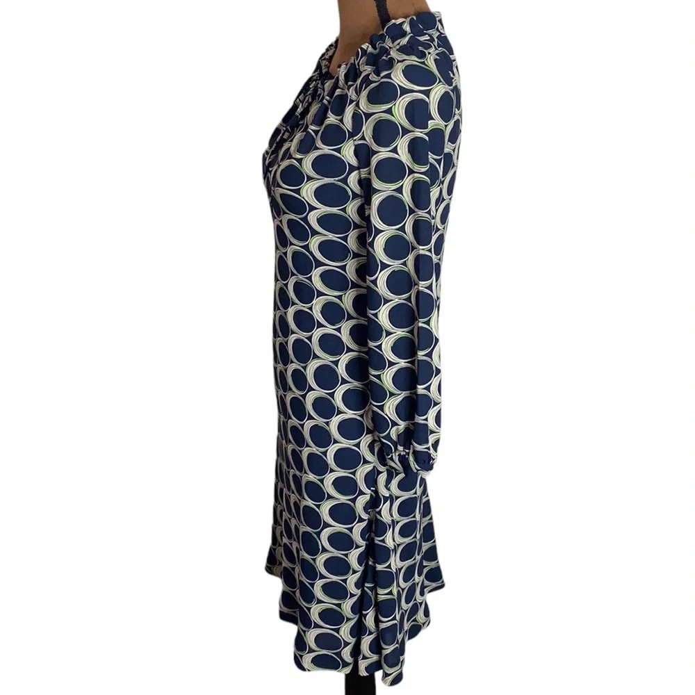 Moulinette Soeurs Anthropologie ellipse print mod style keyhole neck dress sz 0 - Picture 4 of 13